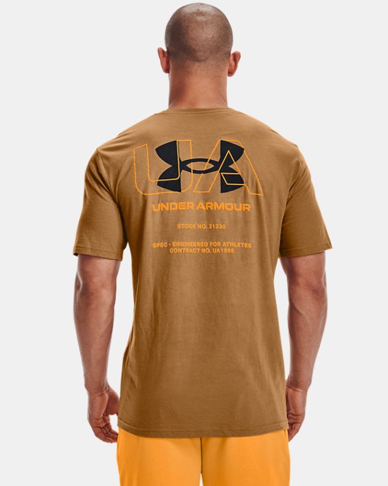 Men's UA Engineered Short Sleeve, Brown, pdpMainDesktop image number 1